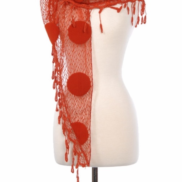 Ryu Crochet Lace Tulle Boho Romantic Scarf - Picture 2 of 7